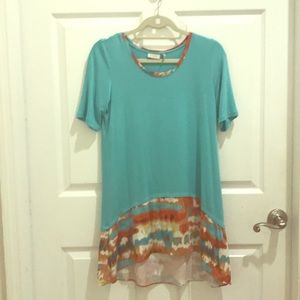 Teal/Tie Dye Lori Goldstein Top